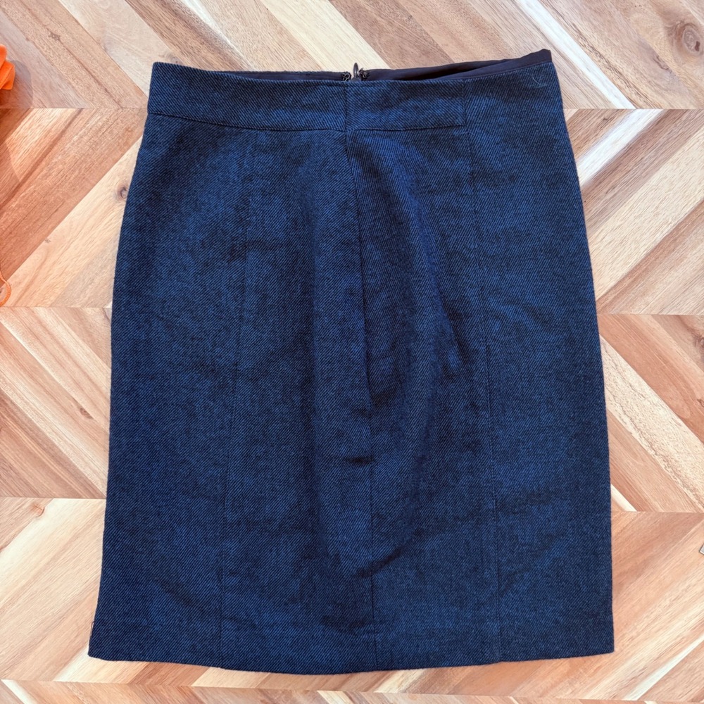 Banana Republic Teal Blue Wool Blend Pencil Skirt Size 0 Professional Career